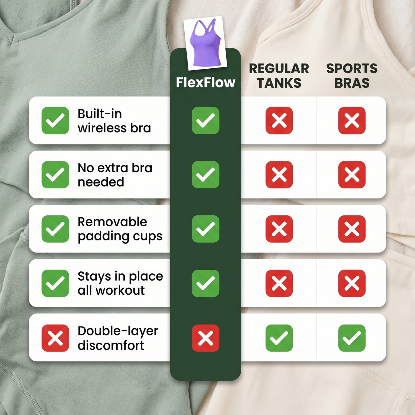 Yoga Built-In Bra Tank