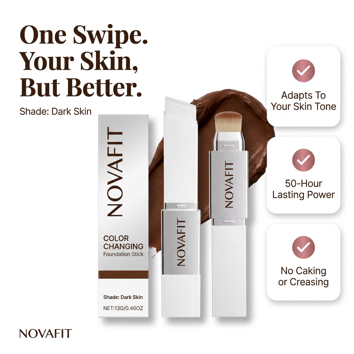 NOVAFIT Color-Changing Foundation Stick